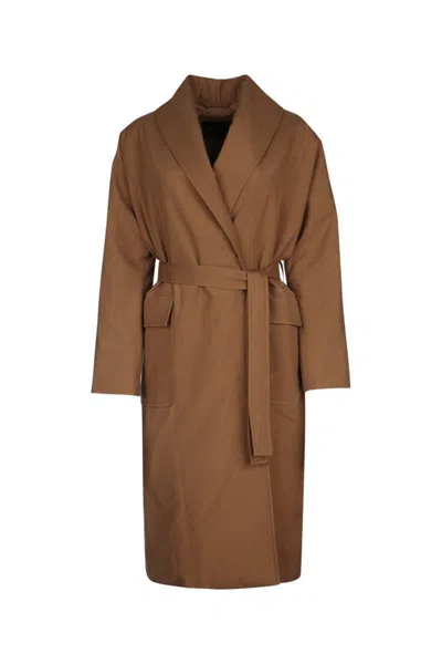 Loro Piana Coats In Brown