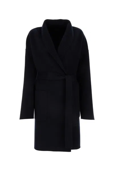 Loro Piana Coats In Blue Navy