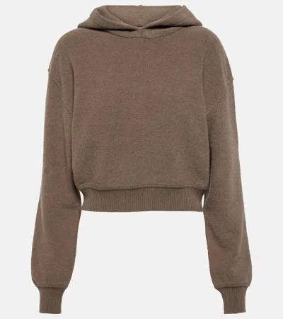 Loro Piana Cocooning Cotton And Cashmere-blend Hoodie In Brown