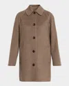 Loro Piana Colby Cashmere Single-breasted Trench Coat In Brown