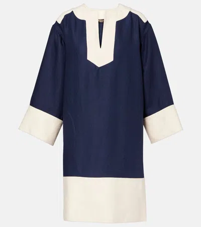 Loro Piana Colleen Linen Beach Cover-up In Blue