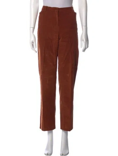 Pre-owned Loro Piana Corduroy Wide Leg Pants In Orange