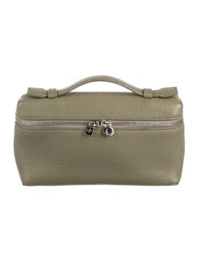 Pre-owned Loro Piana Cosmetic Bag In Green