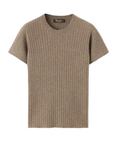 Loro Piana Coste Sweater In Brown