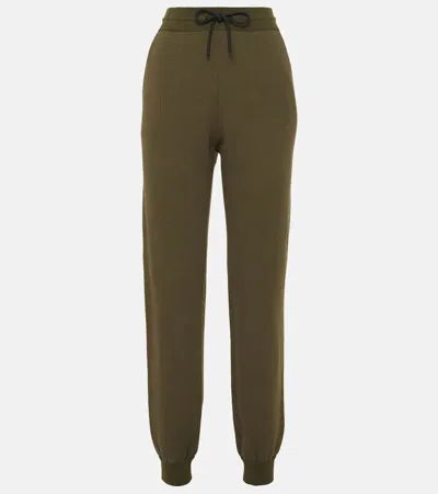 Loro Piana Cotton And Cashmere Sweatpants In Green