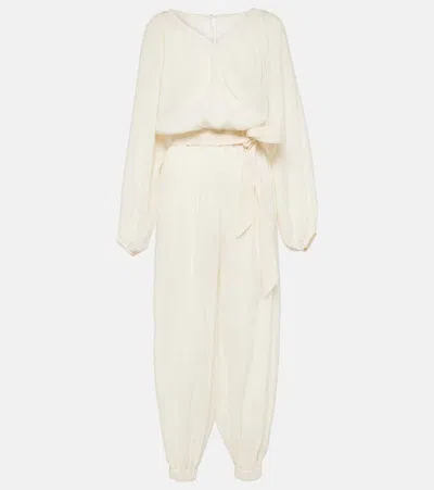 Loro Piana Cotton And Linen Jumpsuit In Neutral