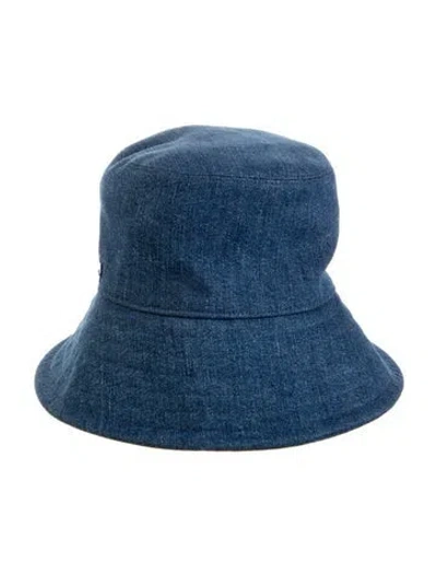 Pre-owned Loro Piana Cotton Bucket Hat In Blue