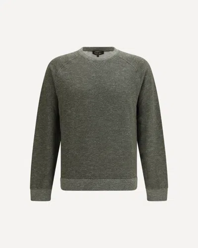 Loro Piana Cotton Crew Neck Sweatshirt In Green