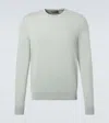 Loro Piana Cotton Crewneck Sweater In White