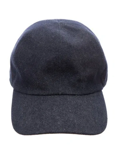 Pre-owned Loro Piana Cotton Denim Baseball Cap In Blue