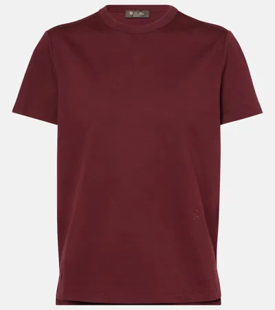 Loro Piana Cotton Jersey T-shirt In Deep Maroon
