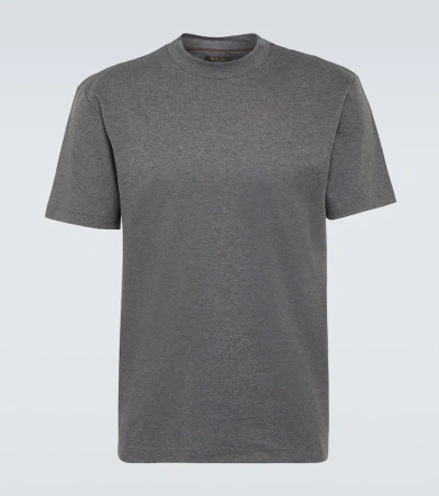 Loro Piana Cotton Jersey T-shirt In Grey