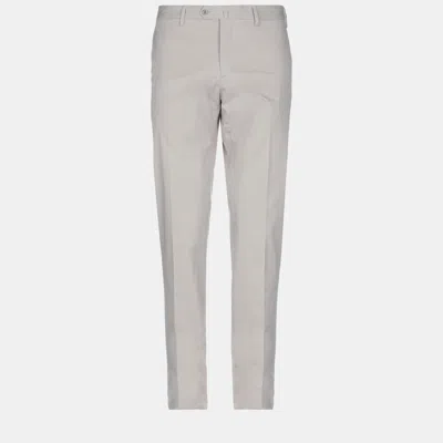 Pre-owned Loro Piana Cotton Pants 52 In Grey