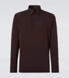 Loro Piana Cotton Pique Polo Shirt In Brown