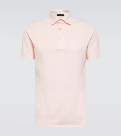 Loro Piana Cotton Piqué Polo Shirt In Pink