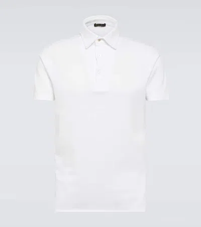 Loro Piana 3-button Cotton Polo Shirt In White