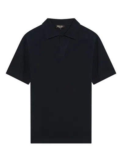 Loro Piana Cotton Polo Shirt In Blue
