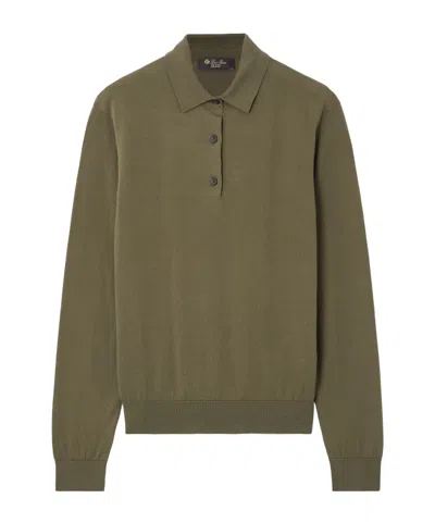 Loro Piana Cotton Polo Shirt In Green