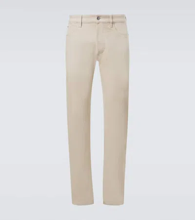 Loro Piana Cotton Straight Pants In Beige