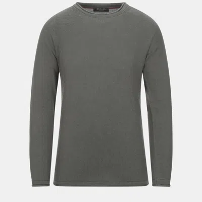 Pre-owned Loro Piana Cotton Sweater 54 In Black