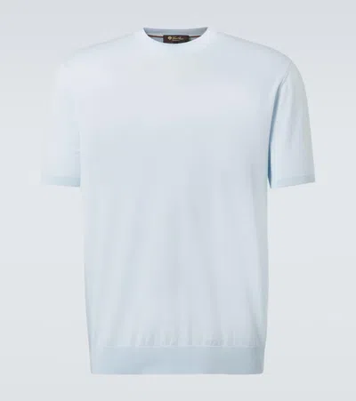 Loro Piana Cotton Sweater In Blue