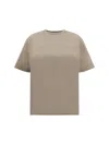 Loro Piana Cotton T-shirt In Quarzite Beige