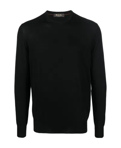 Loro Piana Crew-neck Cashmere Jumper In Black