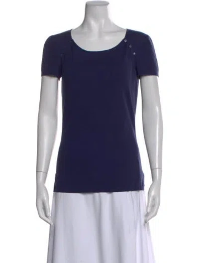 Pre-owned Loro Piana Crew Neck Short Sleeve T-shirt In Blue