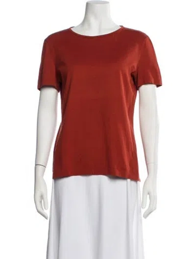 Pre-owned Loro Piana Crew Neck Short Sleeve T-shirt In Orange