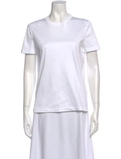 Pre-owned Loro Piana Crew Neck Short Sleeve T-shirt In White
