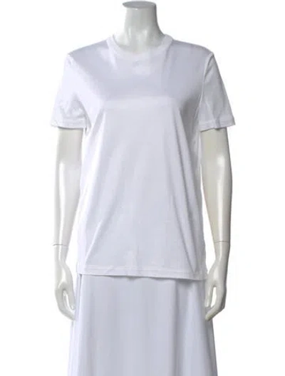 Pre-owned Loro Piana Crew Neck Short Sleeve T-shirt In White
