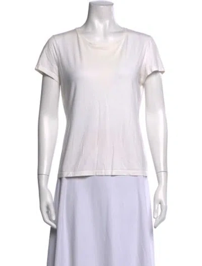 Pre-owned Loro Piana Crew Neck Short Sleeve T-shirt In White