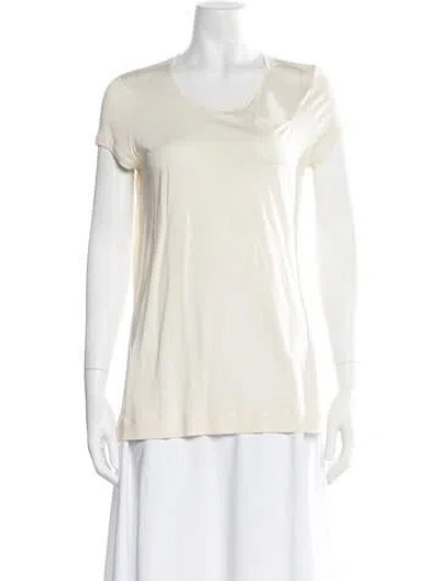 Pre-owned Loro Piana Crew Neck Short Sleeve T-shirt In White