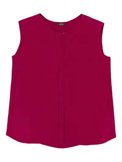 Loro Piana Crew-neck Sleeveless Top In Red