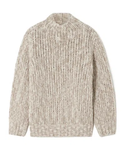 Loro Piana Crew Neck Sweater In Neutral