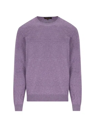 Loro Piana Crew-neck Cashmere Sweater In Purple