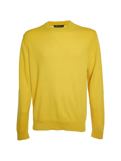 Pre-owned Loro Piana Crew-neck Cashmere Sweater In Yellow