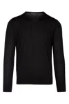 Loro Piana Knitted Virgin Wool Top In Black