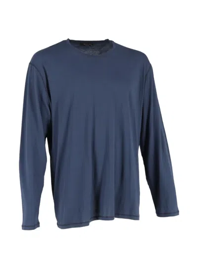 Pre-owned Loro Piana Crew-neck Long-sleeve T-shirt In Blue