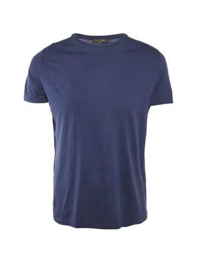 Pre-owned Loro Piana Crew-neck T-shirt In Blue