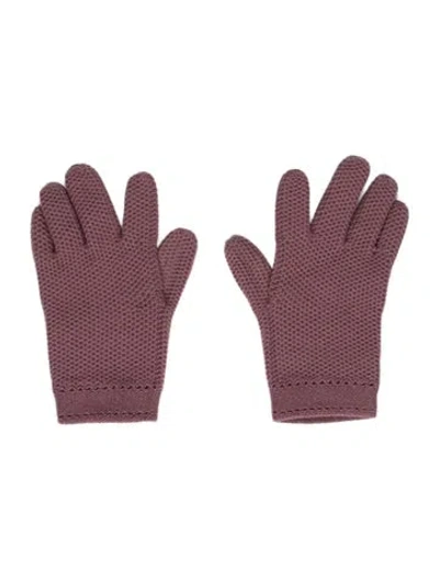 Pre-owned Loro Piana Crochet Gloves In Pink