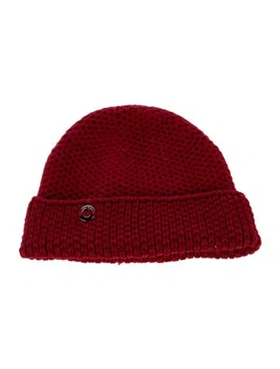Pre-owned Loro Piana Crocheted Cashmere Beanie In Red