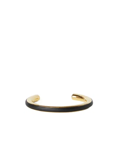 Loro Piana Cuff Bracelet In Black/gemstone Sun Gold