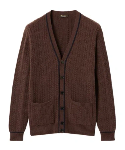 Loro Piana Cypress Cardigan In Brown