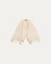 Loro Piana Daisy Cashmere Fringed Scarf Cape In Neutral