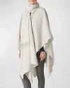 Loro Piana Daisy Fringed Cashmere Cape In Earl Grey