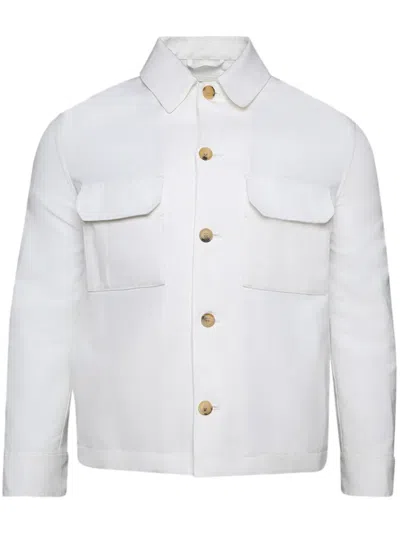 Loro Piana Daito Cotton Shirt Jacket In White