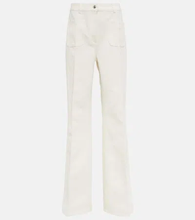Loro Piana Danbeth Wide-leg Cotton And Linen Pants In White
