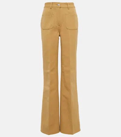 Loro Piana Danbeth Wide-leg Cotton And Linen Pants In Beige