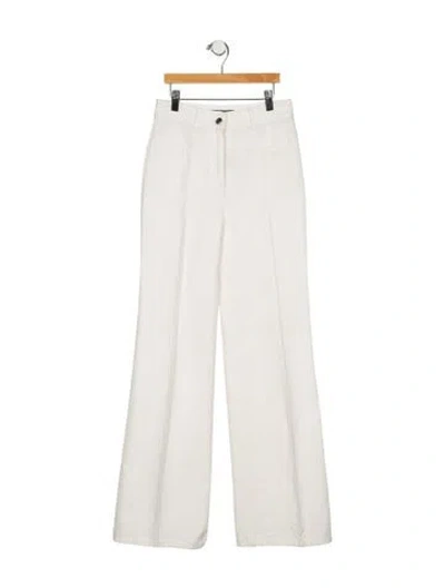 Pre-owned Loro Piana Danbeth Wide Leg Jeans In Neutral